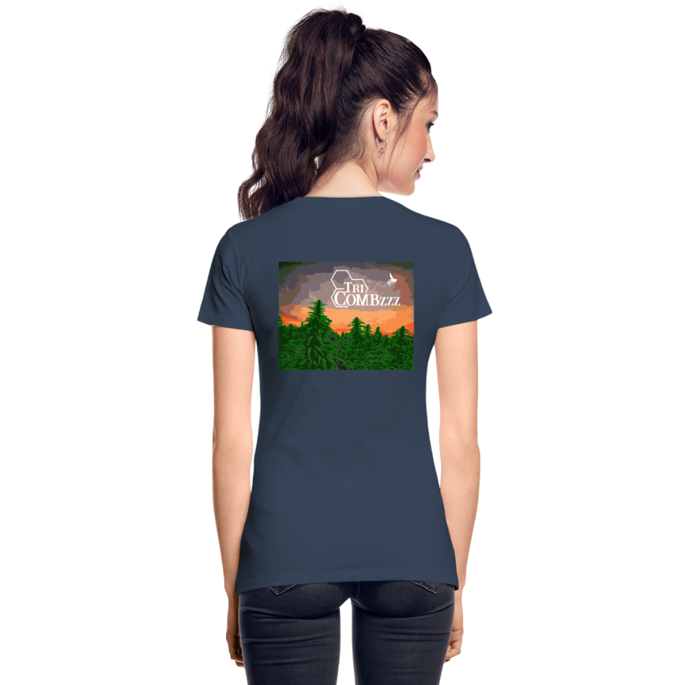Women’s Premium Organic T-Shirt - Painted Farm - navy
