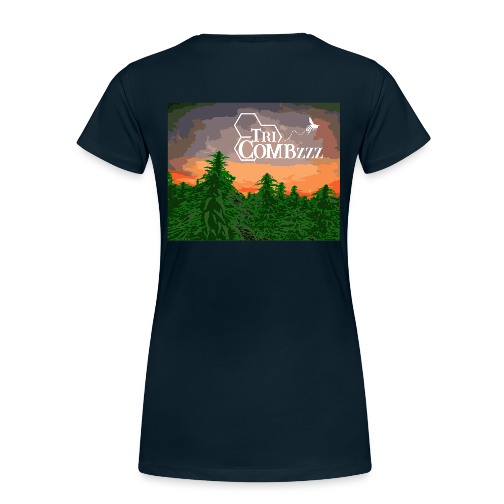Women’s Premium Organic T-Shirt - Painted Farm - deep navy
