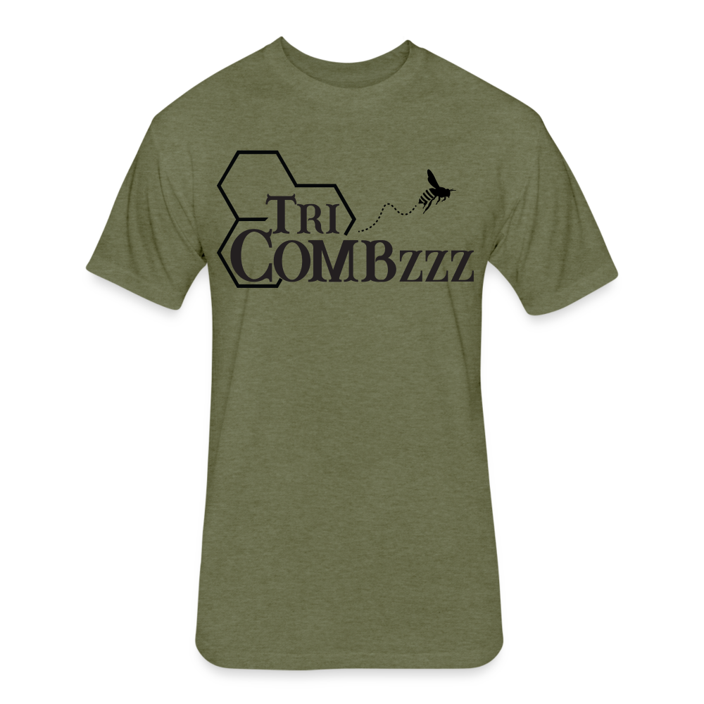 Men's TriCombzzz Fitted Cotton/Poly T-Shirt - heather military green