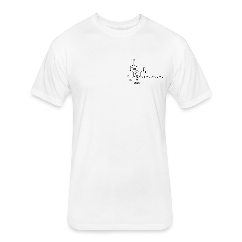 Men's Molecule Fitted Cotton/Poly T-Shirt - white